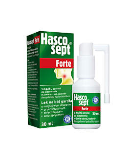 Hascosept Forte 3 mg/ml aerozol do stosowania w jamie ustnej