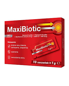 Maxibiotic 5mg+5000j.m.+400j.m maść, saszetki