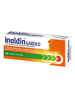 Inaldin Gardło 3 mg, Tabletki do Ssania, 20 Sztuk