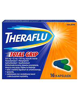 Theraflu Total Grip Lek na objawy grypy i przeziębienia Kapsułki