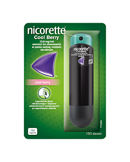 Nicorette Cool Berry 13,6 mg/ml Aerozol do stosowania w jamie ustnej, 150 dawek