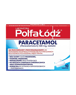 Paracetamol Polfa Łódź 500 mg, 10 Tabletek