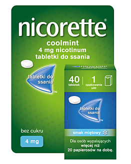 Nicorette Coolmint 4 mg Tabletki do ssania, 40 szt.