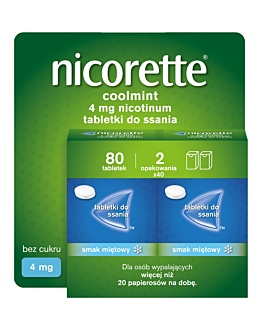 Nicorette Coolmint 4 mg Tabletki do ssania, 80 szt.