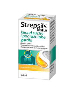 Strepsils Natur Kaszel suchy i podrażnione gardło Syrop, 100 ml
