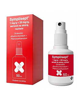 Symplisept 1mg + 20 mg/g do leczenia ran otarć skaleczeń 50 ml areozol
