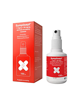 Symplisept 1 mg + 20 mg/g 100 ml aerozol