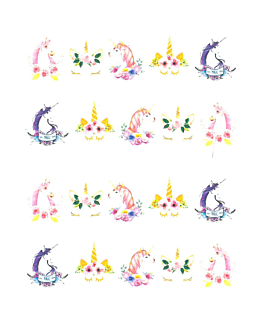 Allepaznokcie Naklejki Wodne Do Paznokci Unicorn STZ-617
