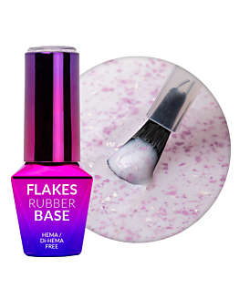 MollyLac Flakes Rubber Base Milk Purple Baza Kauczukowa Mleczna Z Fioletowymi Płatkami 10 g