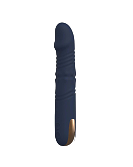 Dream Toys Goddess Collection Afrodite wibrator z funkcją ruchu góra-dół i obracającymi się kuleczkami Granatowy
