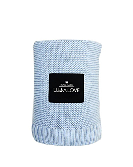 Lullalove Bambusowy koc baby blue