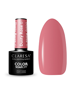 Claresa Soak Off UV/LED Dusty Rose lakier hybrydowy 6, 5g