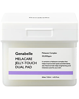 Genabelle, Melacare Jelly Touch Dual Pad, rozświetlające płatki do twarzy, 60szt
