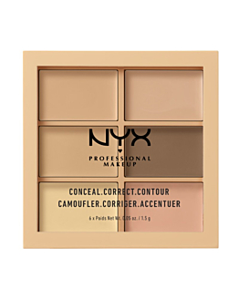 NYX Professional MakeUp Conceal Correct & Contour Palette paleta korektorów do twarzy 01 Light, 7.5g