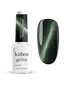 Kabos Gelike Cat Eye Lakier hybrydowy do paznokci, Evergreen Earth 8 ml
