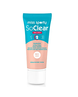 Miss Sporty So Clear podkład maskujący niedoskonałości 001 Light, 30ml