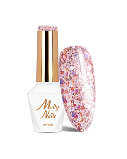 MollyNails Crushed Diamonds LA Star Lakier Hybrydowy UV LED Nr 534 8 g