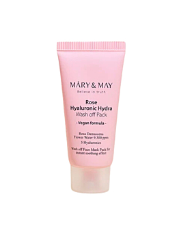 Mary&May Rose Hyaluronic Hydra Wash off Pack 30 g - Intensywnie nawilżająca i rozjaśniająca maseczka do twarzy