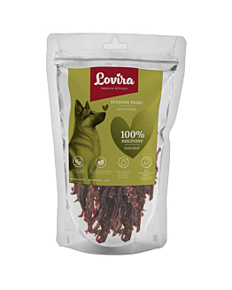 Lovira Smaczki dla Psa dzik paski 80 g