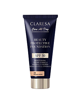 Claresa Beauty Protective Foundation nawilżający podkład z filtrem SPF50 2W Medium Warm, 30ml