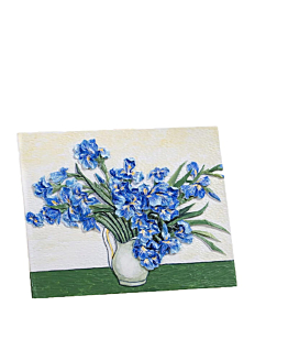 Habarri Malowanie 3D - Płaskorzeźba Niebieskie irysy (org. van Gogh)