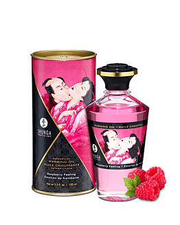 Jadalny Olejek Rozgrzewający Do Miejsc Intymnych O Smaku Malinowym Aphrodisiac Warming Oil Raspberry Feeling 100Ml Shunga