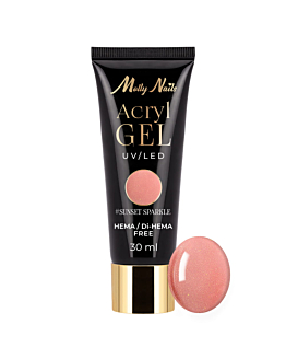 MollyNails Akrylożel Żel Budujący Do Przedłużania Paznokci Sunset Sparkle 30 ml