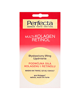 Perfecta Multikolagen Retinol, maska na twarz, szyję i dekolt, 8 ml