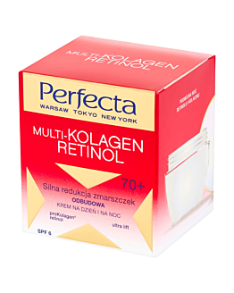 Perfecta Multikolagen Retinol, krem do twarzy na dzień i na noc 70+, 50 ml