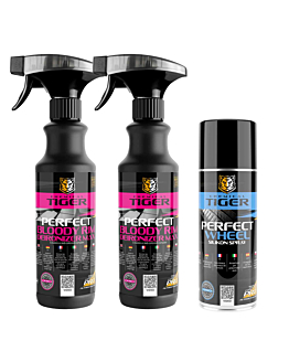 Chemical Tiger Płyn do czyszczenia felg Bloody Vampire Krwawa felga 2x 500 ml + Czernidło do opon 400 ml