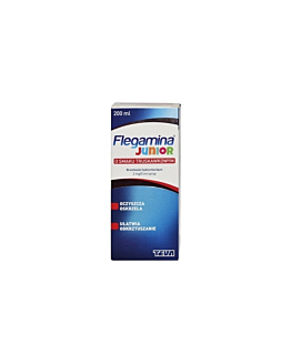 Flegamina Classic Junior 2 mg/5 ml syrop o smaku truskawkowym, 200 ml