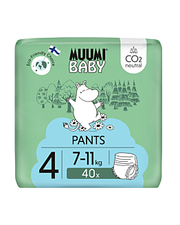 Muumi Baby Pants 4 Maxi 7-11 kg Eko Pieluchomajtki, 40 szt.