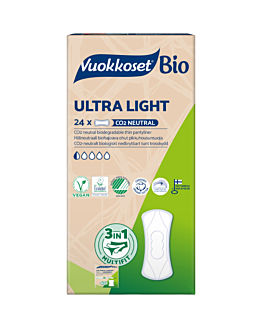 Vuokkoset Bio Ultra Light Cienkie wkładki higieniczne, 24 szt.