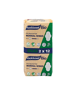 Vuokkoset Bio Normal Wings Podpaski ze skrzydełkami, duopack (2 x 12 szt.)