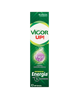 Vigor UP! Fast, Smak owoców leśnych, Zestaw witamin i  minerałów, Tabletki musujące