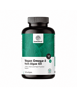 Healthy World Wegańskie Omega-3 z alg, 120 kaps.