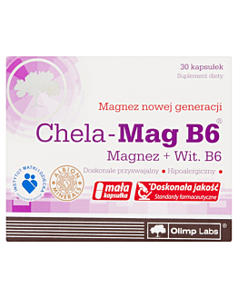 Olimp Chela-Mag B6, Suplement diety z magnezem i witaminą B6, 30 kapsułek