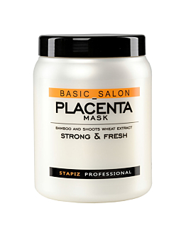 Stapiz Basic Salon Placenta Mask maska do włosów z ekstraktami z bambusa i kiełków pszenicy, 1000ml