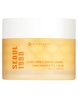 K-secret Seoul 1988, Capsule Cream: Niacinamide 5% + Yuja, rozjaśniający krem do twarzy, 50ml