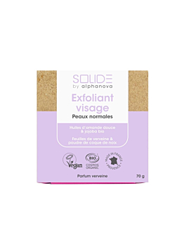 Alphanova SOLIDE Peeling do twarzy w kostce, 75 g
