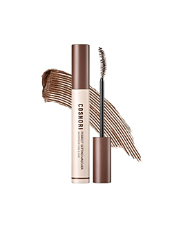 Cosnori Perfect Setting Mascara Waterproof Long & Curl, wydłużająco-pogrubiający wodoodporny tusz do rzęs, 02 Cozy Brown, 7ml