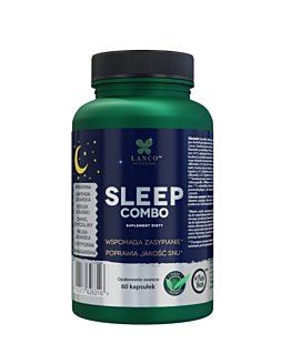 Lanco Nutritions Sleep Combo, tabletki na sen, ziołowe ekstrakty nasenne, aż 7 substancji, 60 kaps.