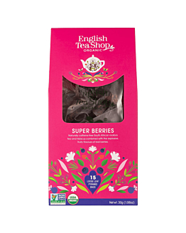 English Tea Shop Super Berries, herbata liściasta bio 15 piramidek