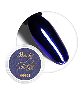 MollyLac Glass Effect Navy Pyłek Lustrzany Do Zdobień Paznokci Nr 11