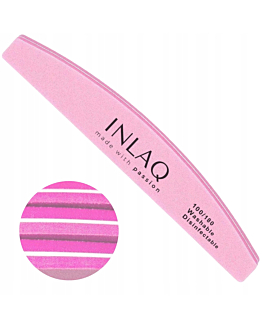 INLAQ Polerka do Paznokci Łódka 100/180, Różowa