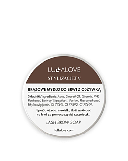 Lullalove Brązowe mydło do stylizacji brwi z odżywką