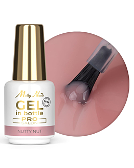 MollyNails Pro Salon Gel In Bottle Żel Budujący W Butelce Z Pędzelkiem Nutty Nut 15 g