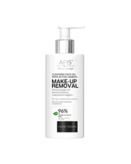 Apis MAKE-UP REMOVAL Home Terapis Oczyszczający Żel Do Mycia Twarzy z Aktywnym Węglem 300 ml