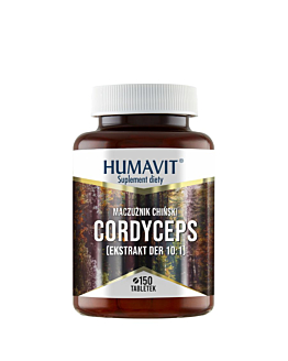 Humavit cordyceps (maczużnik chiński) + drożdże piwowarskie, 150 tabletek