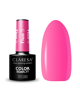 Claresa Soak Off UV/LED Fluo lakier hybrydowy 5, 5g